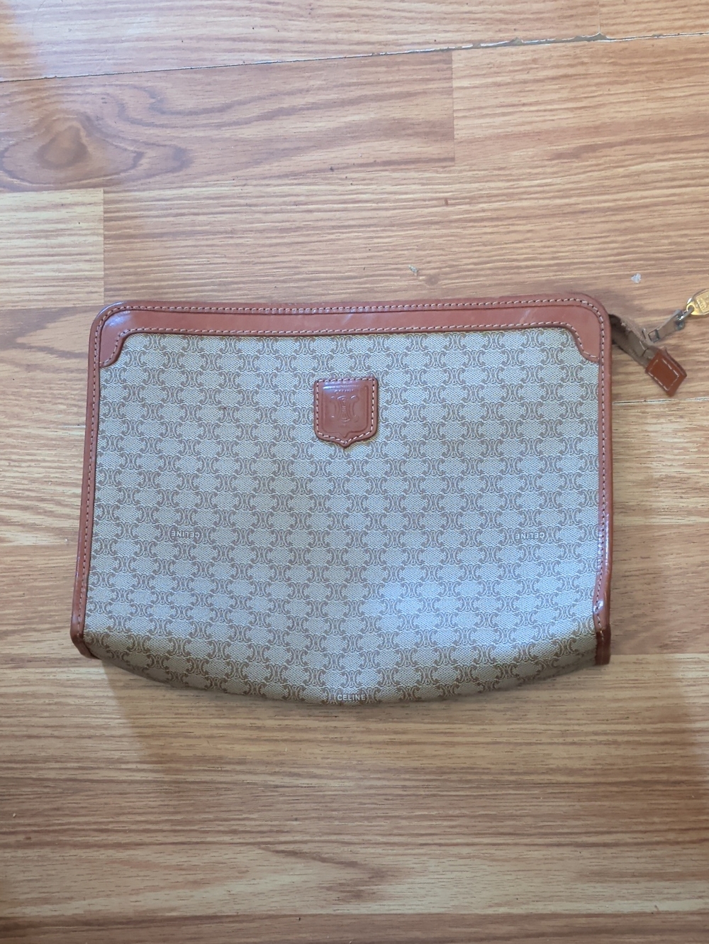 Celine Designer Brown Monogram Men’s Pouch